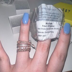 Delicates Rose Gold Plated Cubic Zirconia Ring